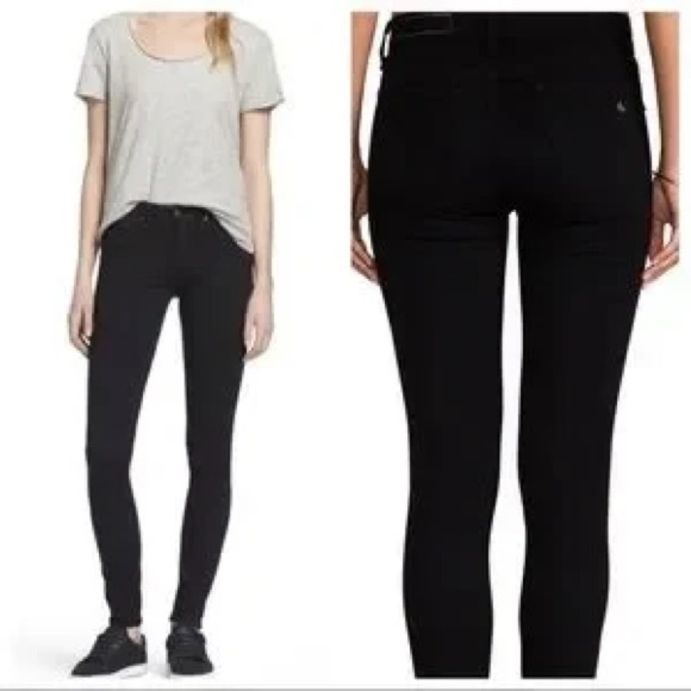 Rag & Bone: Jean-Legging (Buttery Soft) Size 30 in Black Plush